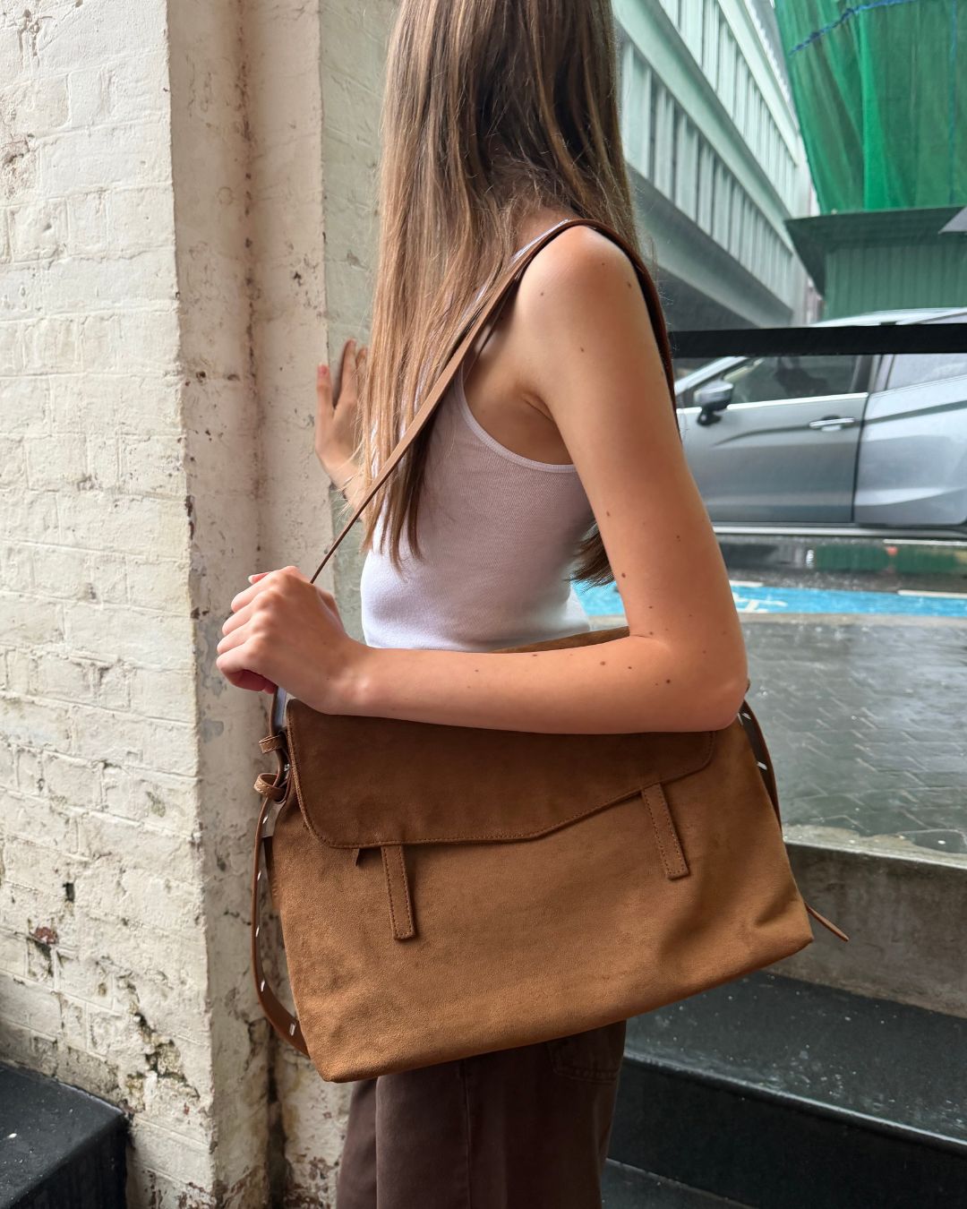 Jas & Co Messenger Cedar Brown