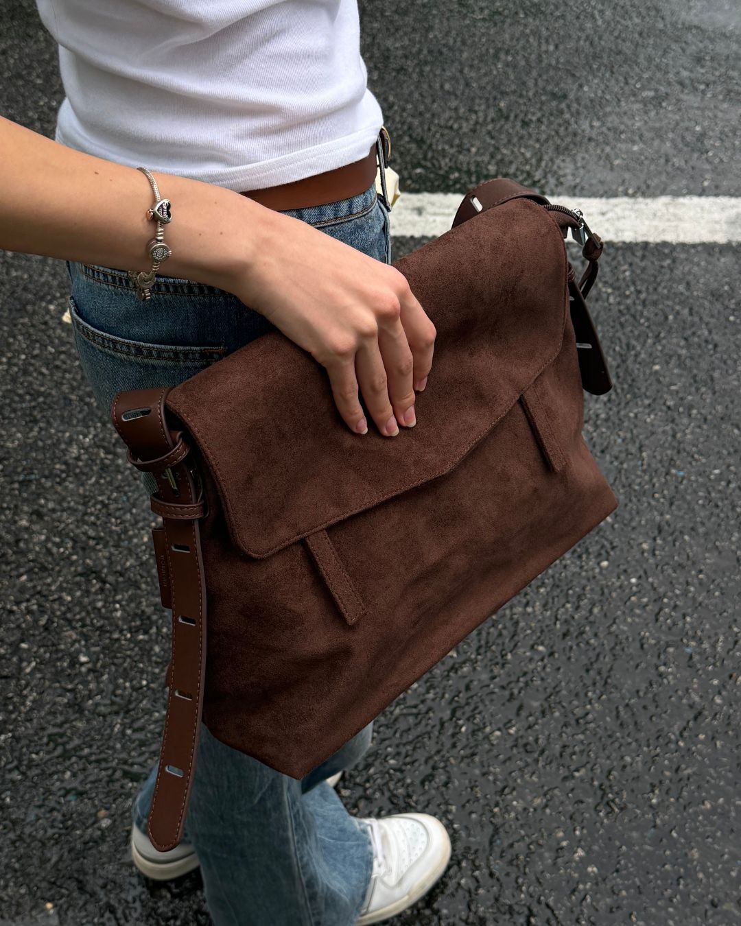 Jas & Co Messenger Coffee Brown
